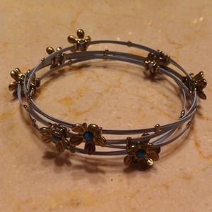 Cute blue flower bangles