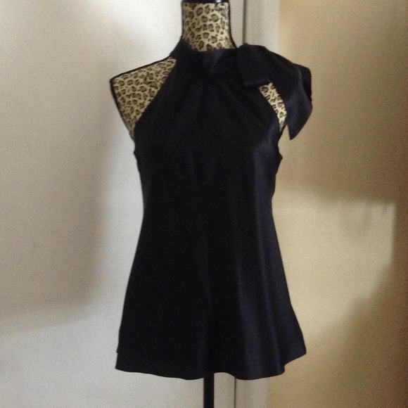 Black silk top