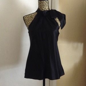 Black silk top