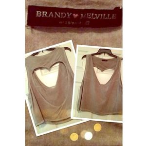 Brandy Melville Heart Cutout Tank