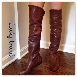 Lucky Brand Chestnut Leather Gwen Boot