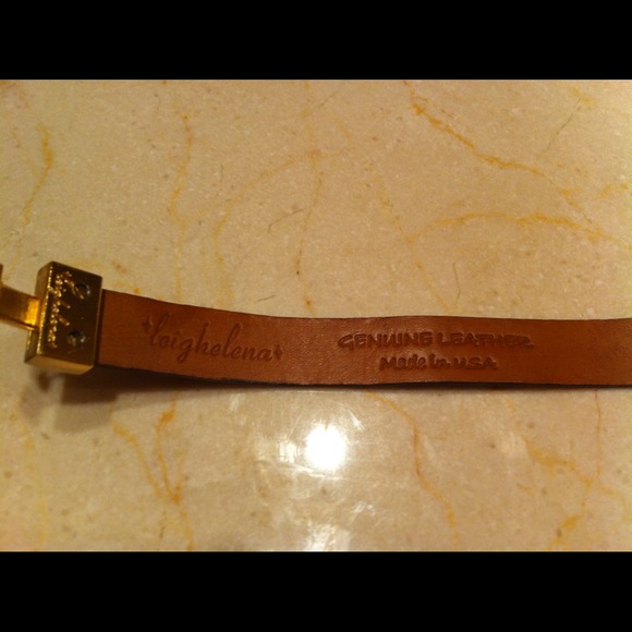 Leighelena leather bracelet with metal clasp - Picture 2 of 2