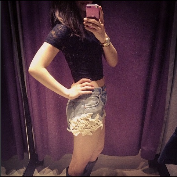 TopShop Lace Crop Top