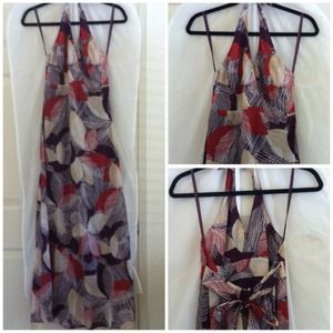BCBGMaxAzria halter top maxi dress