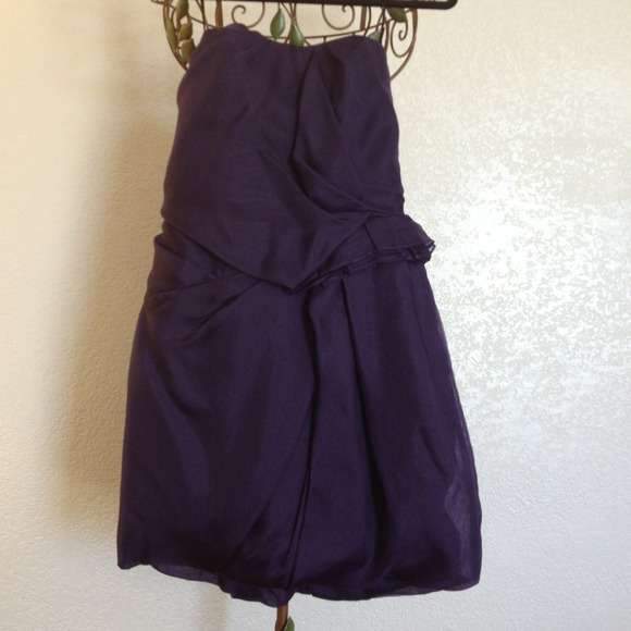 A.B.S. purple orgnanza waist dress - Picture 2 of 4