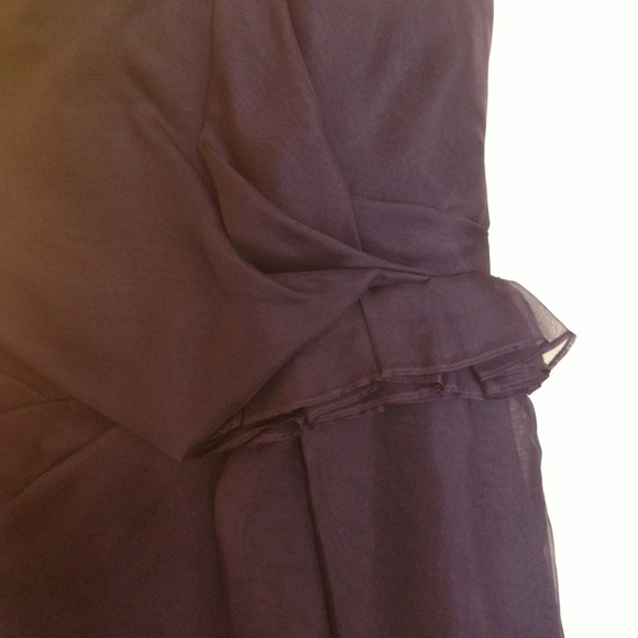 A.B.S. purple orgnanza waist dress - Picture 3 of 4