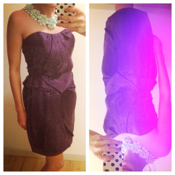 A.B.S. purple orgnanza waist dress - Picture 4 of 4