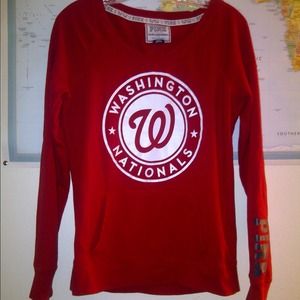 ✂PRICE CUT✂VS Pink Baseball Sweatshirt - Nats