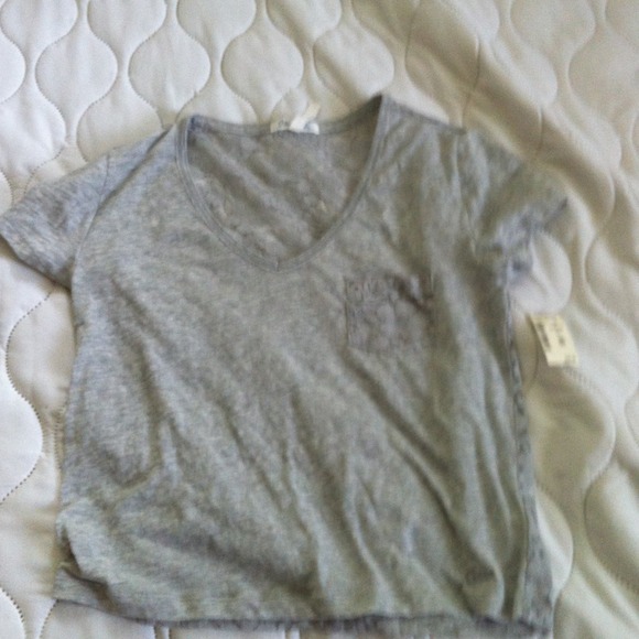 A grey lace in the back top