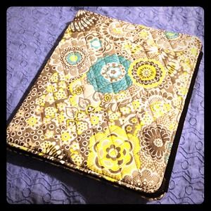 Turquoise, Green, & Grey Floral Quilted iPad Case