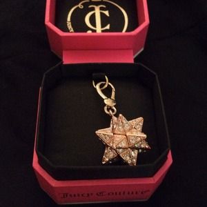 Juicy Couture gold tone pave star charm