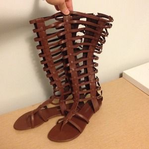 Reserved for msmith09! Brown knee high gladiator