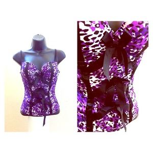 Purple Cheetah Corset! Maybe Halloween Costume?