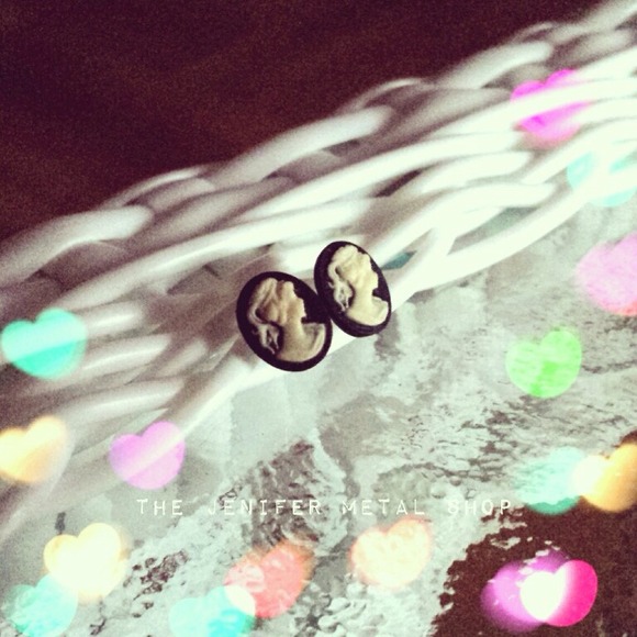 Tiny Cameo Earrings