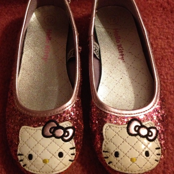 Sold Pink Hello Glitter Flats