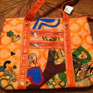 💢💢sold 💢💢 Coach orange poppy bag