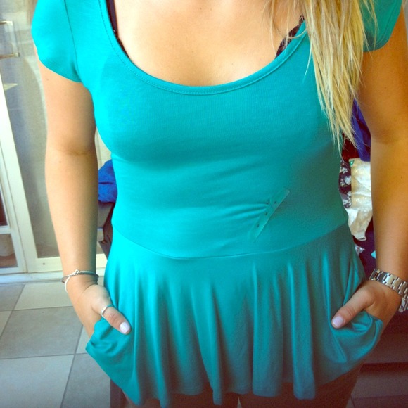 ❌Sold Blue peplum top