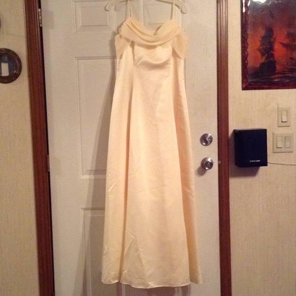 Pale yellow dress by Michaelangelo, David's Bridal