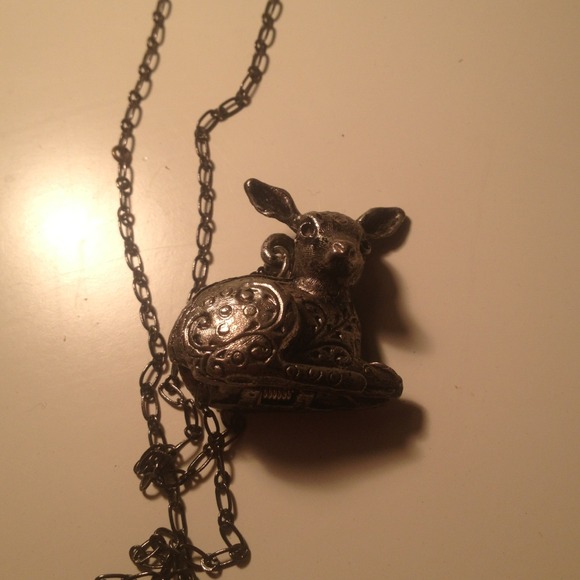 Fawn locket necklace