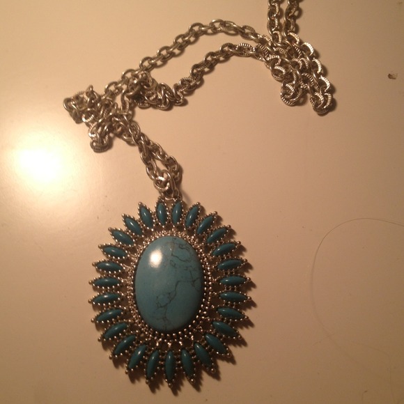 Blue stone necklace