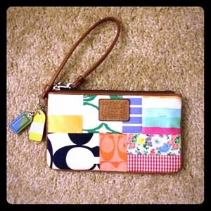 COACH Patchwork Wristlet