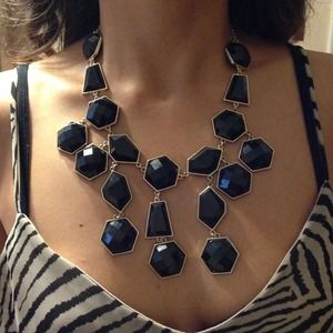 Black and gold statement necklace