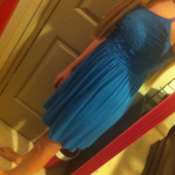 deep blue summer dress - Picture 2 of 2
