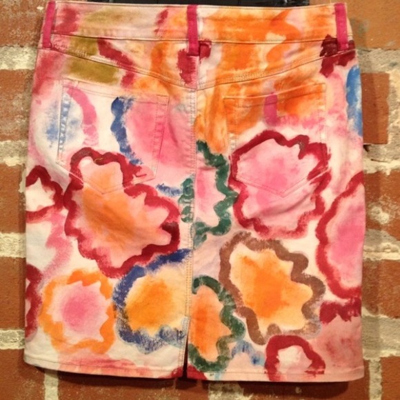 Anthropologie Skirts - Painted denim skirt Anthropologie Skirts - Painted denim skirt