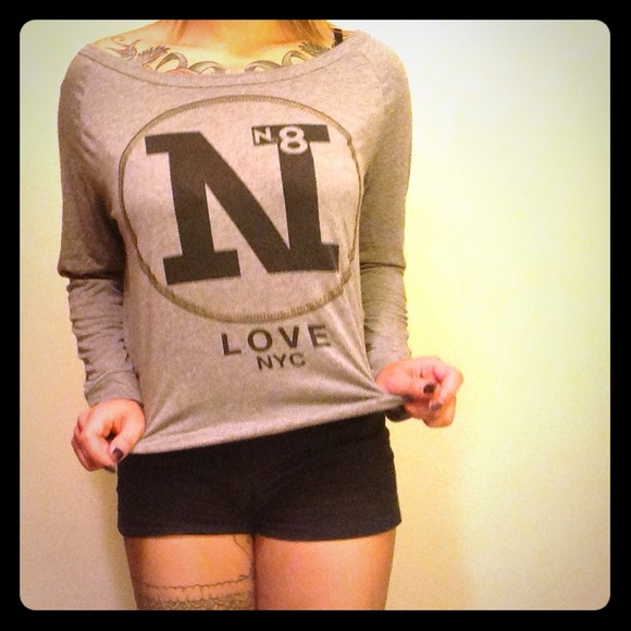 Grey Long Sleeve Top