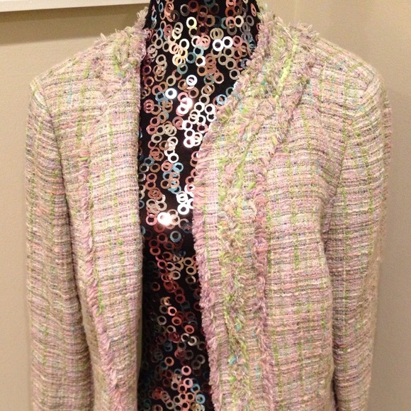 Dana Buchman multi-colored tweed blazer.