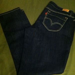 Levi's dark denim skinny stretch jeans