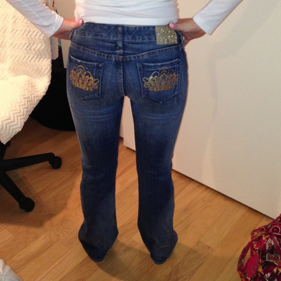 Embellished Express Stella Bootcut Jeans