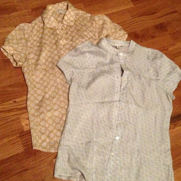 Pair of silk blend Banana Republic Shirts