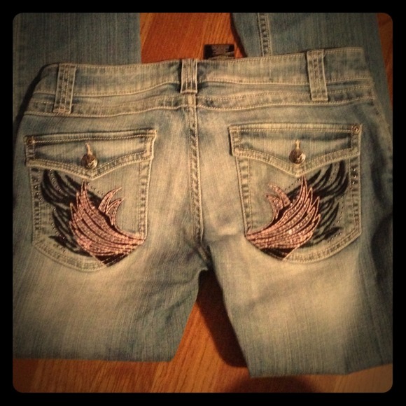 Harley Davidson angel wing jeans