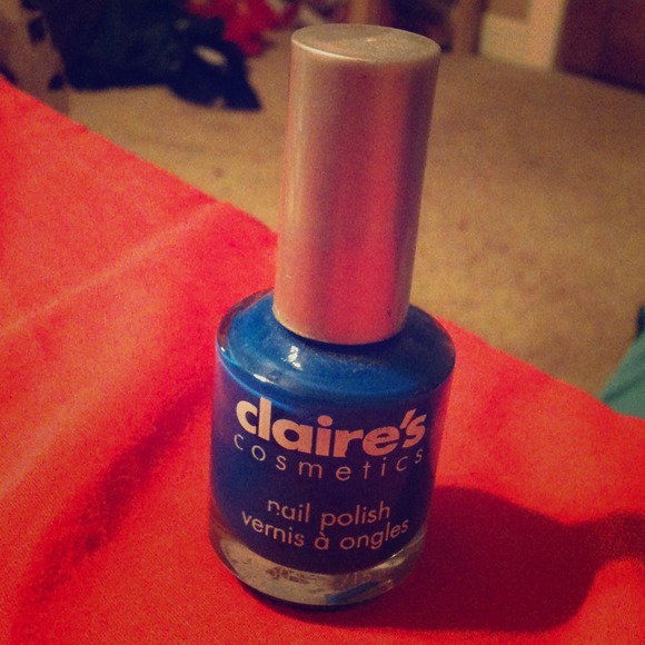Blue Nail polish