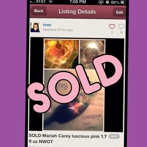 SOLD Mariah Carey luscious pink 1.7 fl oz NWOT