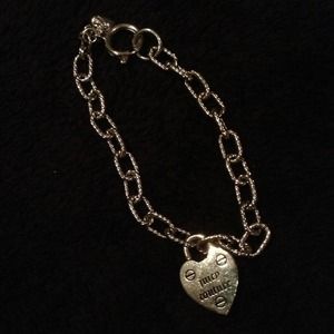 Silver juicy couture heart bracelet