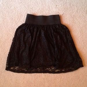 REDUCED!!!! NEW black lace skirt