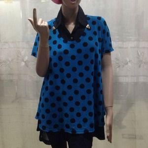 fashion blue T-shirt