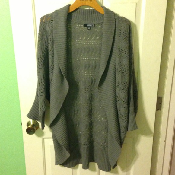 Cocoon knitted crotchet cardigan