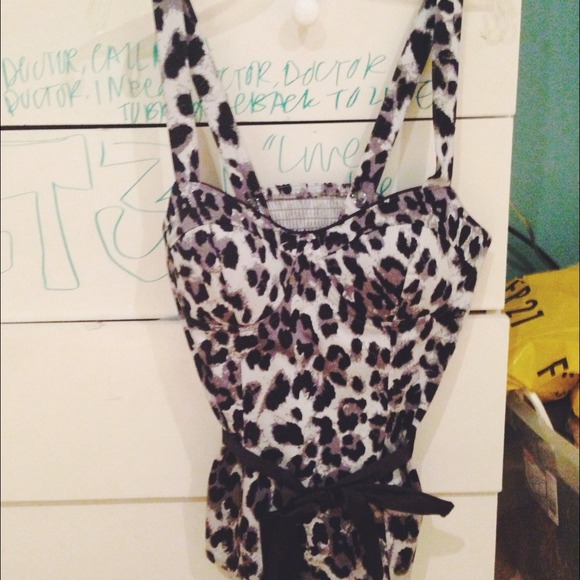 Cheetah bustier