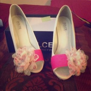 Dress pump peep toe heels, comes in original box.