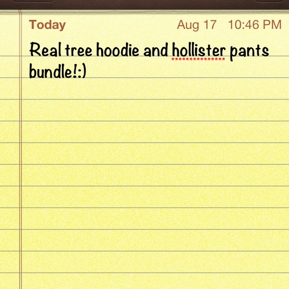 Realtree hoodie and hollister pants bundle!:)