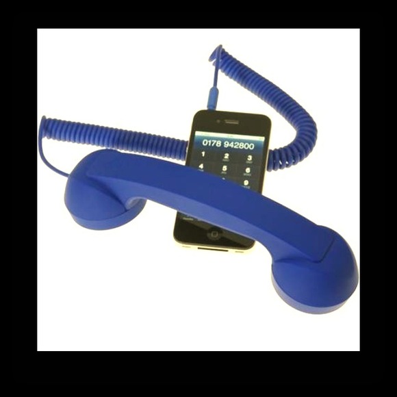 Black retro phone