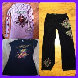 💜Ed hardy bundle💜and rocawear sweatshirt bundle