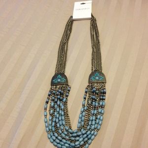 Turquoise and gold necklace