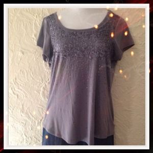 Gray sequin top-short sleeve🔅🔅🔅