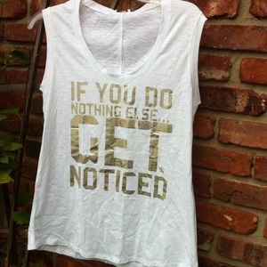 Sold!!! White muscle T