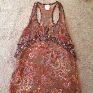 Lightweight paisley tank top