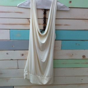 NWT white racerback beaded top
